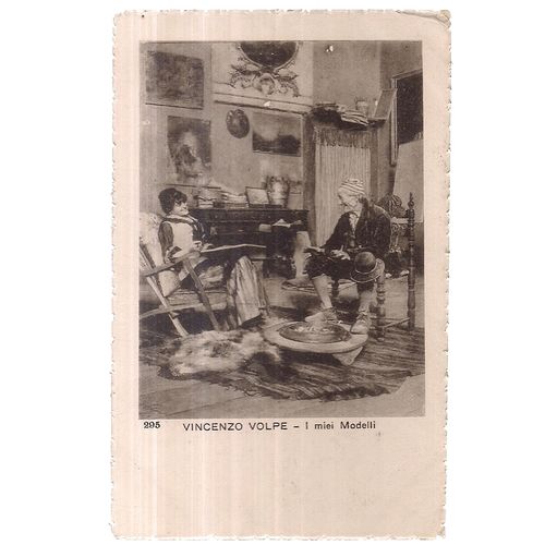 i MIEI MODELLI. 19th c.. painting by Vincenzo Volpe unused vintage postcard =