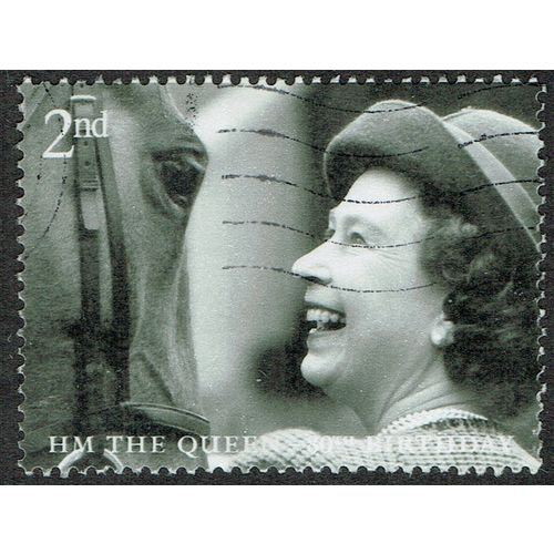 2006 80th Birthday HM Queen 2nd Black Turquoise Green and Grey SG2621 GU