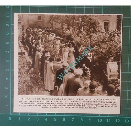 C2649) Helston Cornwall Flora Day Festival - 1953 Clip