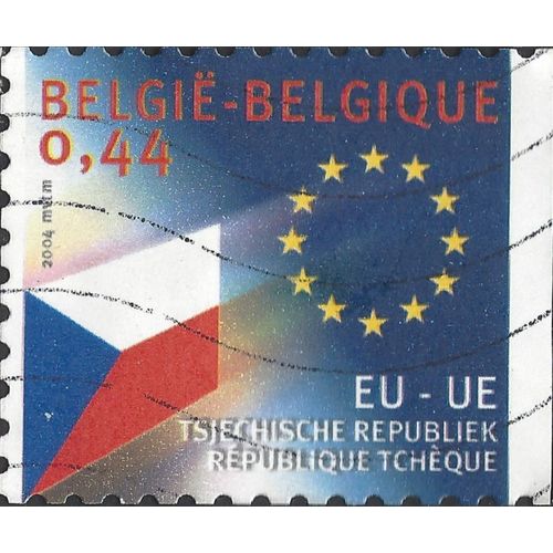 BELGIUM, FLAG, European Union, Czech Republic, blue 2004, €0.44, #2