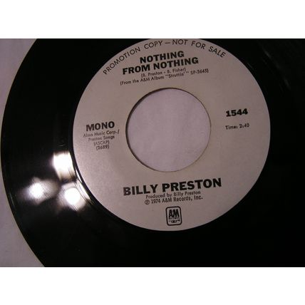 Billy Preston Promo 45-NOTHING FROM NOTHING STEREO/MONO