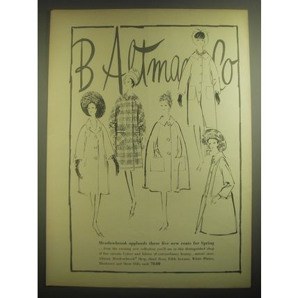 1962 B. Altman Co. Meadowbrook Coats Advertisement