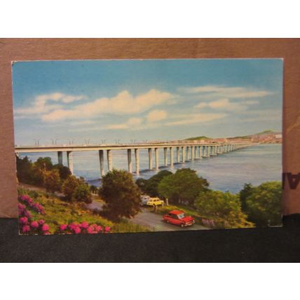 THE NEW TAY ROAD BRIDGE, FIFE, ANGUS used postcard =