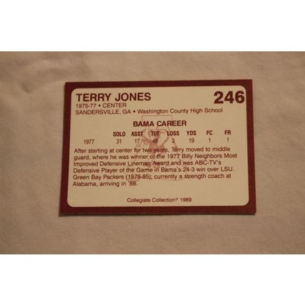 Terry Jones 1989 Collegiate Collection Alabama's Finest NO. 246