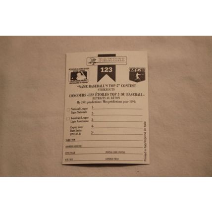 Detroit Tigers 1991 Panini Top 15 Baseball STICKER NO. 123