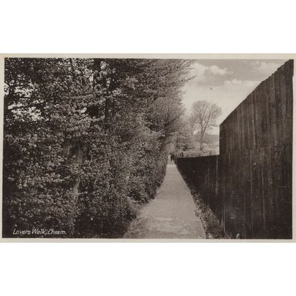 Lovers Walk Cheam London Old Real Photo Postcard
