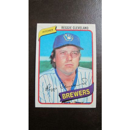 1980 Topps Reggie Cleveland Milwaukee Brewers Card #394