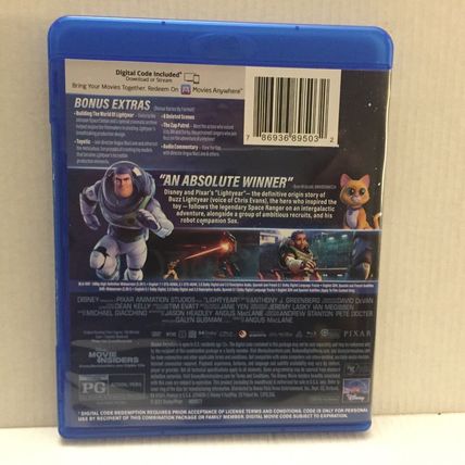 Disney / Pixar Lightyear Animated Blu-Ray (No DVD No Digital)
