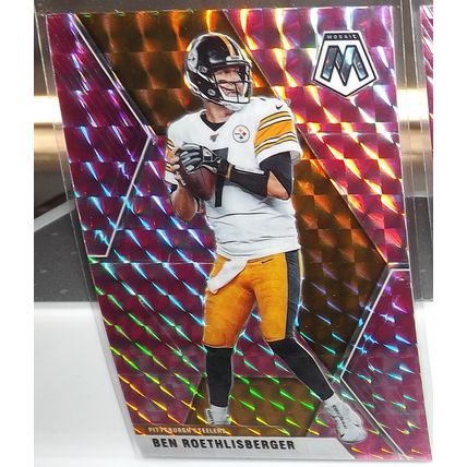 2020 Panini Mosaic BEN ROETHLISBERGER (Steelers) Pink Camo Prizm card #170