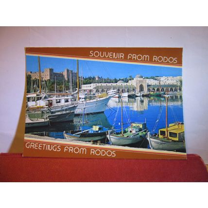 THE CASTLE OF THE KNIGHTS, RHODES, GREECE used postcard =