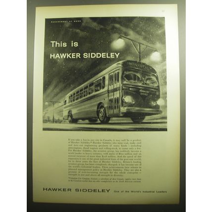 1958 Hawker Siddeley Canadian Car Company Bus Advertisement