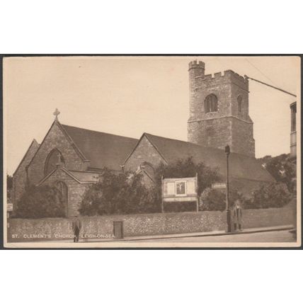 St Clement's Church, Leigh-on-Sea, Essex, c.1920 - Postcard
