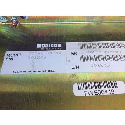 MODICON 92-00405-04,557VIC30540 3.5" DISC DRIVE 3L77 FWE00419 31-27-1576-W,CO,AZ