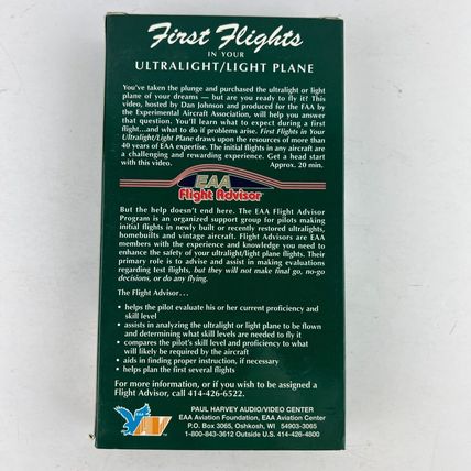 First Flights in Your Ultralight/Light Plane VHS Video Tape