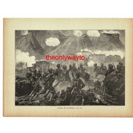 Attack On Ali Musjid, 2nd Anglo-Afghan War, Book Illustration (Print), c1895