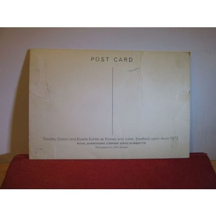 TIMOTHY DALTON & ESTELLE KOHLER, STRATFORD UPON-AVON unused postcard 1973=