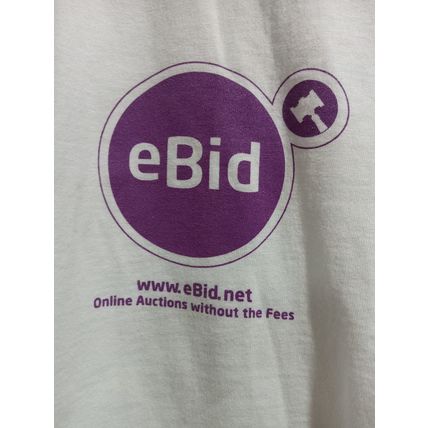 VINTAGE eBid T-SHIRT SIZE LARGE COLOR WHITE