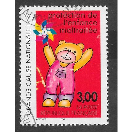 FRANCE 1997 PROTECT ABUSED CHILDREN TEDDY BEAR USED