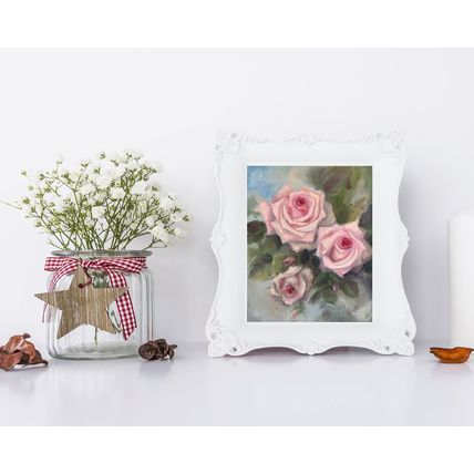Roses Original Art Flowers Oil Painting