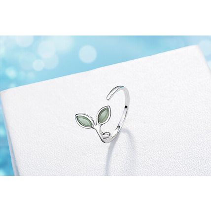 925 Sterling Silver Jewelry Earrings Ring Necklace Opal Leaf Bracelet,