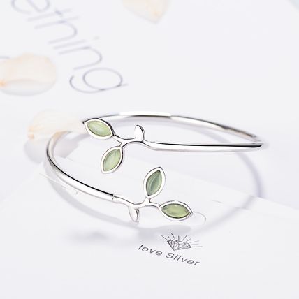 925 Sterling Silver Jewelry Earrings Ring Necklace Opal Leaf Bracelet,