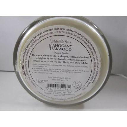 Bath & Body Works 3-wick 14.5 oz Candle Mahogany Teakwood