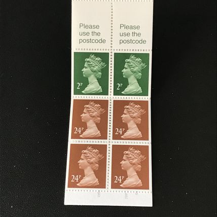 GB Print Error on Cover Feather in Cap FH23a £1 Punch No1 Stamp Booklet