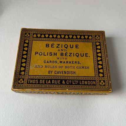 Vintage Bezique Polish Card Game Boxed Instructions, score, blanks, jokers VGC