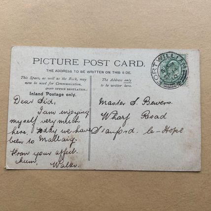 Vintage Postcard Fort William Nevis Bridge Scotland 1910 stamp USED Postcard GC