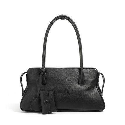 Genuine Leather Women Shoulder Handbag Tote Hobo Handbag Black