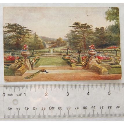 1939 postcard Warwick Castle Terrace Walk