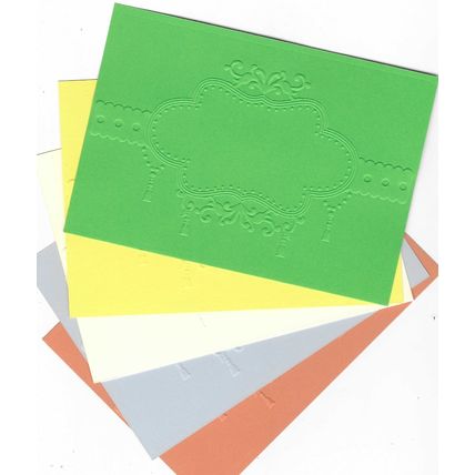 A6 Embossed Paper. 10 Sheets. Frame. Cardmaking Scrapbooking Crafts
