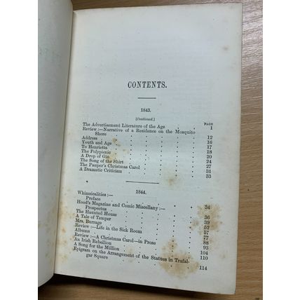 RARE* 1872 "THE WORKS OF THOMAS HOOD" VOLUME 9 ANTIQUE BOOK (P4)