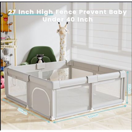 Large Baby Playpen 50x50 – Indoor/Outdoor Baby Fence Play Yard