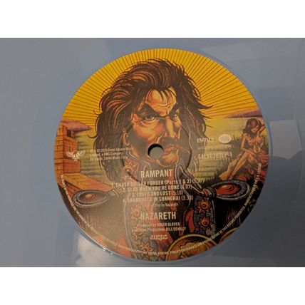 NAZARETH Rampant LP UK blue vinyl record 1975 HARD ROCK 1970s 2019 remaster EX