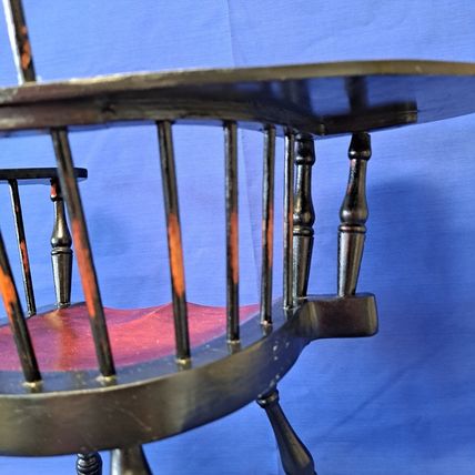 Windsor COLONIAL Wood Spindle Back School 16" DOLL DESK CHAIR Wooden