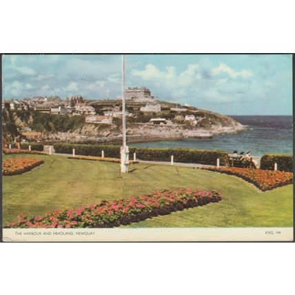 The Harbour and Headland, Newquay, Cornwall, 1965 - Jarrold Postcard