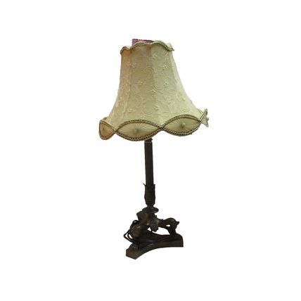 Vintage Midcentury 1950s Solid Brass Table Desk Lamp on clawed feet Rare