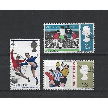 GB.World Cup Football Championship set of 3.Phosphor Issue.Fine Used.Jul25a