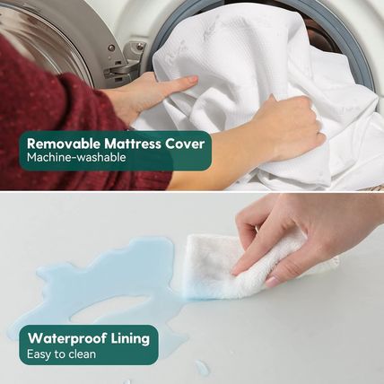 BABELIO Breathable Crib Mattress, Dual-Sided, Memory Foam, Waterproof, Removable