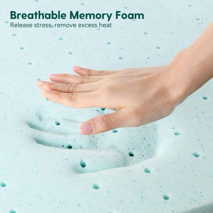BABELIO Breathable Crib Mattress, Dual-Sided, Memory Foam, Waterproof, Removable
