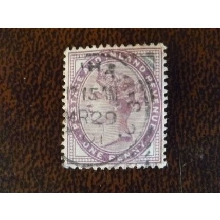 1881 GB Queen Victoria SG172 1d lilac fine used stamp date March 29 1901