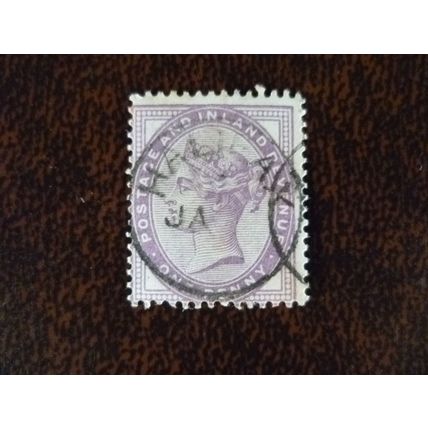 1881 GB Queen Victoria SG172 1d lilac used stamp Halifax JA 2