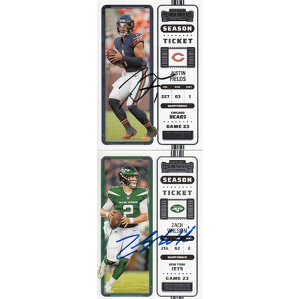 JUSTIN FIELDS & ZACH WILSON AUTOGRAPHED 2022 NEW YORK JETS ALL-PRO QUARTERBACKS