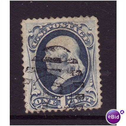 USA 1873 SG 158a 1c ULTRAMARINE FRANKLIN TH FINE USED