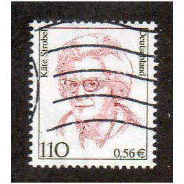 GER 2000 110pf ( €0.56) 'FAMOUS WOMEN -KATIE STROBEL' FINE USED (EBID30-220)