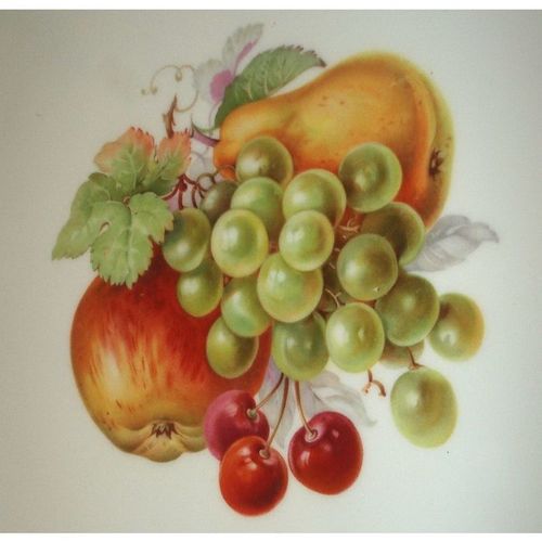 Vintage HUTSCHENREUTHER Bavaria Large Porcelain Fruit Plate Platter Tray Germany
