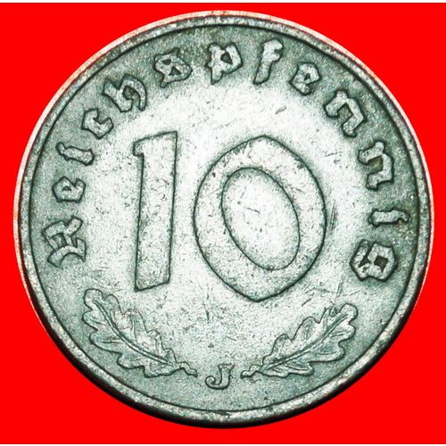SWASTIKA: GERMANY ★ 10 PFENNIG 1940J! LOW START★ NO RESERVE!