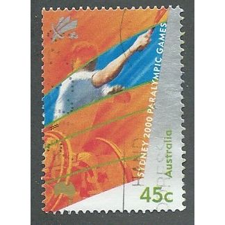 AUS 2000 45c 'PARALYMPIC GAMES-WHEELCHAIR TENNIS' FINE USED (EBID50-964)