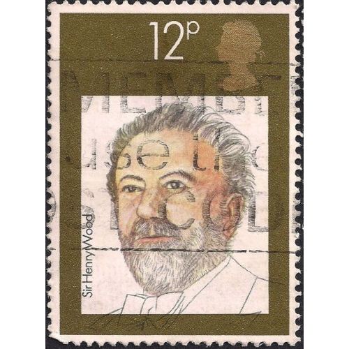 GB, Sir Henry Wood, green-brown 1980, 12p, #4